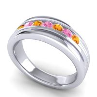 Men's Designer Tilted Channel 8mm Band