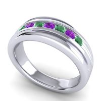 Men's Designer Tilted Channel 8mm Band