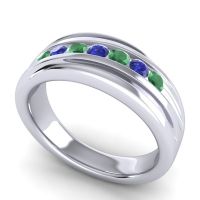 Men's Designer Tilted Channel 8mm Band