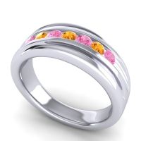 Men's Designer Tilted Channel 8mm Band