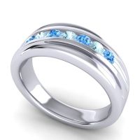 Men's Designer Tilted Channel 8mm Band