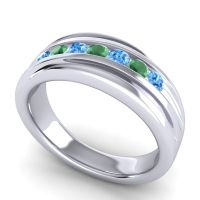 Men's Designer Tilted Channel 8mm Band