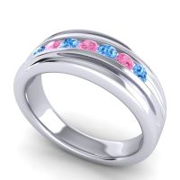 Men's Designer Tilted Channel 8mm Band