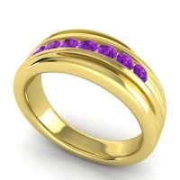 Men's Designer Tilted Channel 8mm Band
