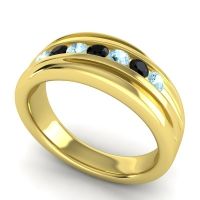 Men's Designer Tilted Channel 8mm Band