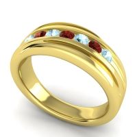 Men's Designer Tilted Channel 8mm Band