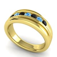 Men's Designer Tilted Channel 8mm Band