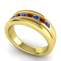 Men's Designer Tilted Channel 8mm Band