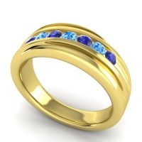 Men's Designer Tilted Channel 8mm Band