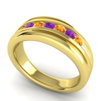 Men's Designer Tilted Channel 8mm Band