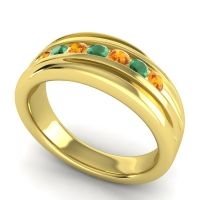 Men's Designer Tilted Channel 8mm Band