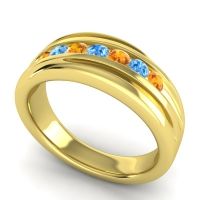 Men's Designer Tilted Channel 8mm Band