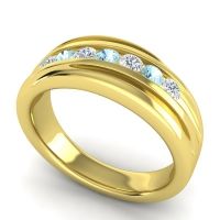 Men's Designer Tilted Channel 8mm Band