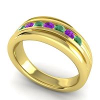 Men's Designer Tilted Channel 8mm Band