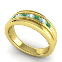 Men's Designer Tilted Channel 8mm Band