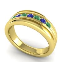 Men's Designer Tilted Channel 8mm Band