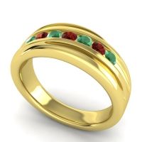 Men's Designer Tilted Channel 8mm Band