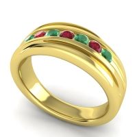Men's Designer Tilted Channel 8mm Band