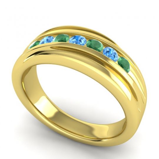 Men's Designer Tilted Channel 8mm Band