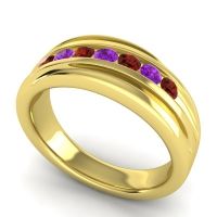 Men's Designer Tilted Channel 8mm Band