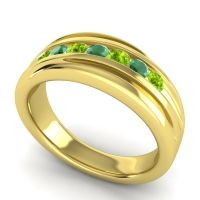 Men's Designer Tilted Channel 8mm Band