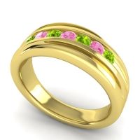 Men's Designer Tilted Channel 8mm Band
