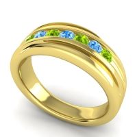 Men's Designer Tilted Channel 8mm Band