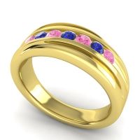 Men's Designer Tilted Channel 8mm Band