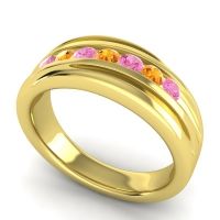 Men's Designer Tilted Channel 8mm Band