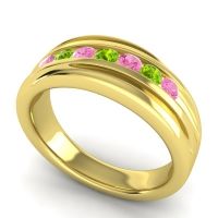 Men's Designer Tilted Channel 8mm Band