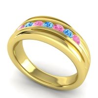 Men's Designer Tilted Channel 8mm Band