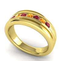 Men's Designer Tilted Channel 8mm Band