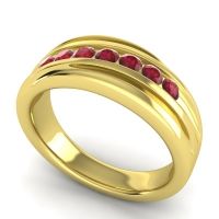 Men's Designer Tilted Channel 8mm Band