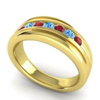 Men's Designer Tilted Channel 8mm Band