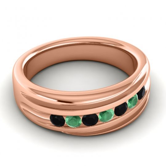 Men's Designer Tilted Channel 8mm Band
