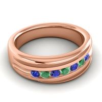 Men's Designer Tilted Channel 8mm Band