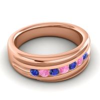 Men's Designer Tilted Channel 8mm Band