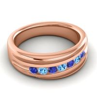 Men's Designer Tilted Channel 8mm Band