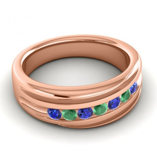 Men's Designer Tilted Channel 8mm Band