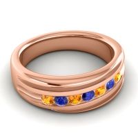 Men's Designer Tilted Channel 8mm Band