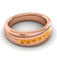 Men's Designer Tilted Channel 8mm Band