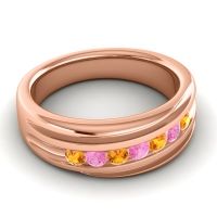 Men's Designer Tilted Channel 8mm Band
