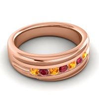 Men's Designer Tilted Channel 8mm Band