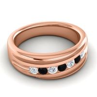 Men's Designer Tilted Channel 8mm Band