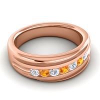Men's Designer Tilted Channel 8mm Band