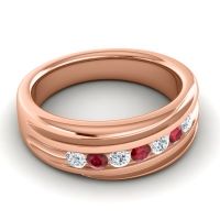 Men's Designer Tilted Channel 8mm Band