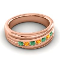 Men's Designer Tilted Channel 8mm Band