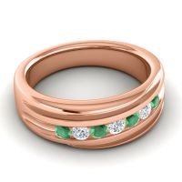 Men's Designer Tilted Channel 8mm Band