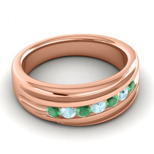 Men's Designer Tilted Channel 8mm Band