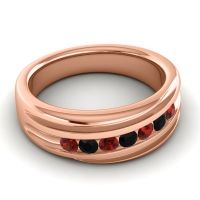 Men's Designer Tilted Channel 8mm Band